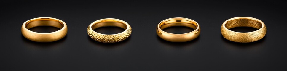 Poster - A modern realistic set of magic rings with shiny energy swirls, round flash motion, isolated on a transparent background.