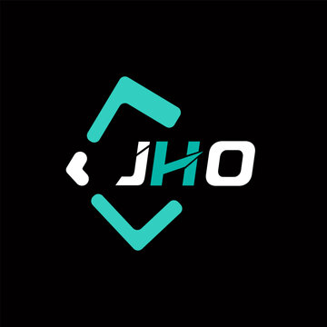 JHO creative minimalist letter logo. JHO unique vector initials alphabet letter logo design