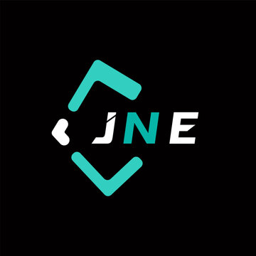 JNE creative minimalist letter logo. JNE unique vector initials alphabet letter logo design
