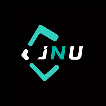 JNU creative minimalist letter logo. JNU unique vector initials alphabet letter logo design