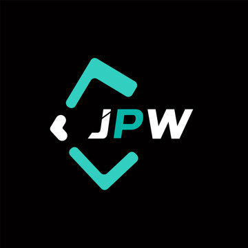 JPW creative minimalist letter logo. JPW unique vector initials alphabet letter logo design