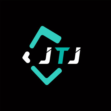 JTJ creative minimalist letter logo. JTJ unique vector initials alphabet letter logo design