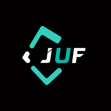 JUF creative minimalist letter logo. JUF unique vector initials alphabet letter logo design