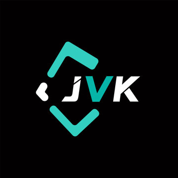 JVK creative minimalist letter logo. JVK unique vector initials alphabet letter logo design