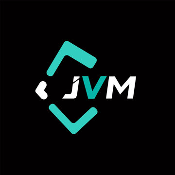 JVM creative minimalist letter logo. JVM unique vector initials alphabet letter logo design