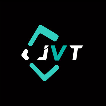 JVT creative minimalist letter logo. JVT unique vector initials alphabet letter logo design