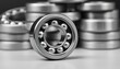 © MD NAZMUL - Detailed View of High Quality Ball Bearings Arranged in Precise Order on Clean Surface