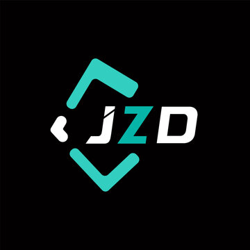 JZD creative minimalist letter logo. JZD unique vector initials alphabet letter logo design