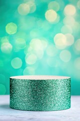 Sticker - Sparkling Teal Cylinder