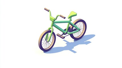 Poster - A colorful BMX bike showcasing a sleek design and vibrant colors for recreational use.