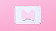 © Arnon  Parnnao - Tag gift minimalist. A modern pink paperclip designed in a minimalist style on a white background. Perfect for office supplies.