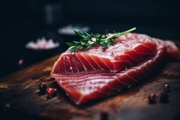 Wall Mural - Close up of a prepared tuna