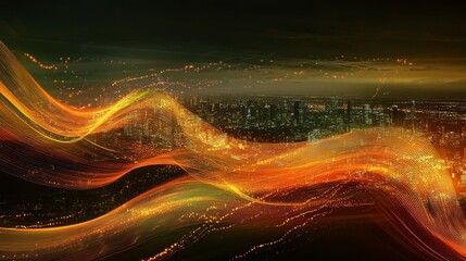 Poster - Digital data background. Suitable for description of network capabilities, technological processes, digital storages, science, education, etc.