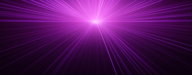 Poster - A panoramic view of high-speed technology, light abstract background. An image of speed motion on the road. An abstract background in blue and purple neon glow colors.