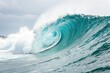 © Sarayuth - Aquatic abstract with isolated wave motif and soothing aqua splash on white background, serene colors, nature-inspired art, peaceful hue, abstract aquatic, blurred edges