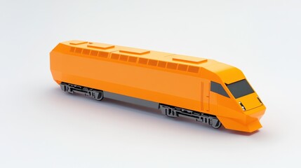 Aufkleber - A stylized orange train model showcasing modern design and transport functionality.