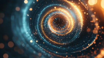 Poster - A work of abstract technology art is a celebration of the beauty and complexity of technology. It is an stock-generated creation.