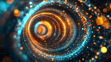 Poster - An abstract technology background celebrates the beauty and complexity of technology. An Stock abstract background.