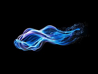 Poster - An abstract technology wave background design accompanied by lights and speed motion lines