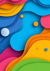 Poster - The ABC paper cut shapes make great backgrounds for cards, posters, banners, and flyers.