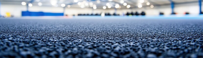 Poster - A close-up view of a textured sports floor in an indoor facility.