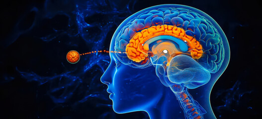Poster - Human Brain Basal Ganglia Overview Highlighting Motor Function and Cognitive Control
