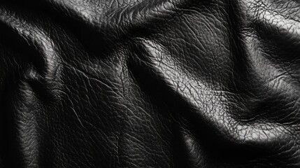 Poster - A black leather material with a shiny surface