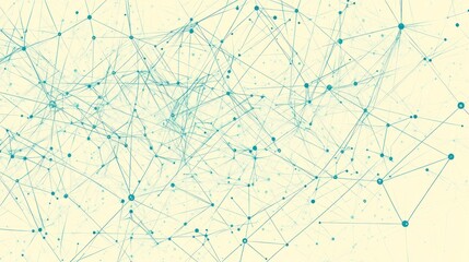 Aufkleber - Abstract network illustration depicting interconnected nodes and lines.