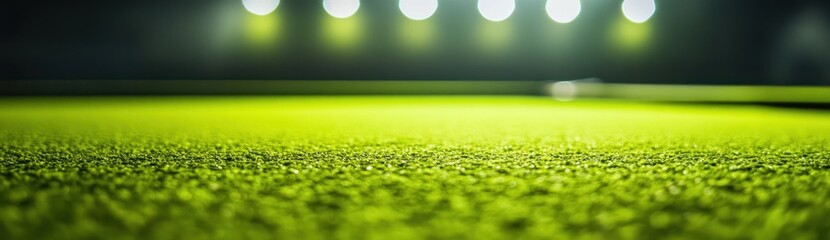 Poster - A close-up view of a vibrant green surface, possibly a sports field or turf.