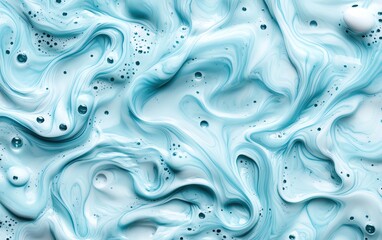 Poster - Abstract blue texture with swirls and bubbles, perfect for backgrounds and designs.