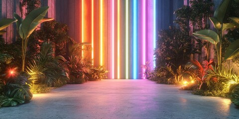 Wall Mural - experience vibrant led lights enjoy a stunning color gradient for your home and various events