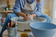 © Viktoria Kovalchuk - Artisan Pottery The Beautiful Art of Crafting Unique Clay Creations on the Pottery Wheel