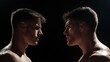 © Mandeep - two men facing each other in an intense stare down