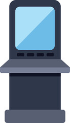 Poster - Atm machine showing a blank screen, ready for a customer to insert their card and perform a financial transaction