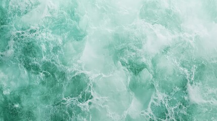 Pastel green and turquoise aquamarine watercolor texture with soft waves and bubbles, ideal for creative and artistic projects.