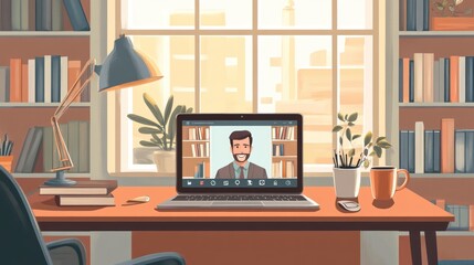 Poster - Video Conference Call at Home Office