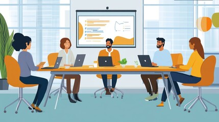 Poster - Business Meeting in a Modern Office