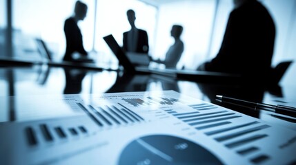Poster - Business Meeting Analysis: Charts and Graphs in Focus