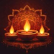 © abrardsgn - Illuminate Your Space: Captivating Diwali Candle Decor with Mandala Patterns
