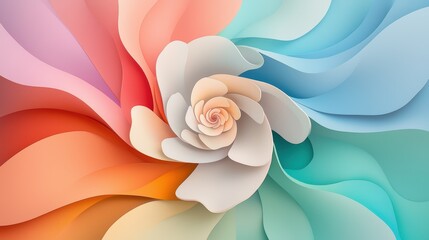 Poster - A swirling vortex of colors and shapes represents the abstract nature of thought, the complexity of human consciousness, and the endless possibilities of the human mind.