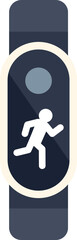 Poster - fitness tracker displaying a running man icon, indicating physical activity tracking
