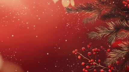 Sticker - red christmas background