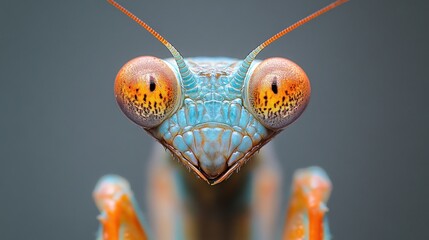 Macro Photography of a Praying Mantis