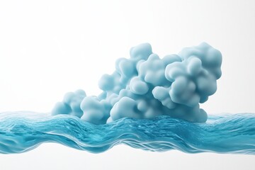 abstract representation of water and foam in a serene setting