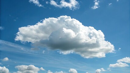 Wall Mural - light white cloud floats gently in the sky, gentle, scenery, sky, airy