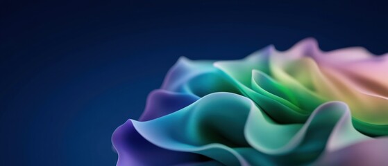 colorful abstract wave pattern with smooth gradients