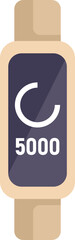 Poster - smart watch is showing a progress bar reaching the goal of 5000 steps for the day