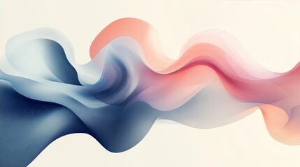Wall Mural - Abstract colorful wave patterns on a soft background.