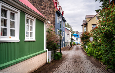 Wall Mural - Reykjavik landmarks, Iceland, HDR Image