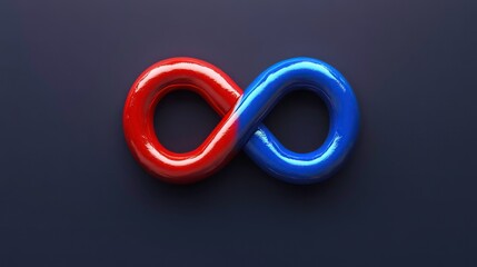 Aufkleber - a background image, infinity symbol, just red and blue. the color of the magnets